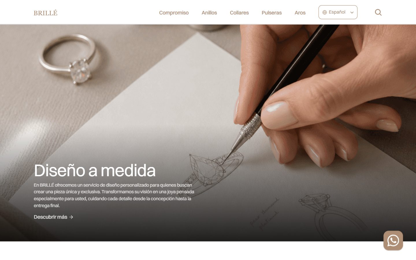 Diseño a medida, en la web de Brillé