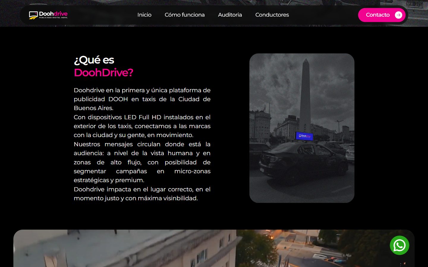 Qué es, en un párrafo, en la web de Dooh Drive