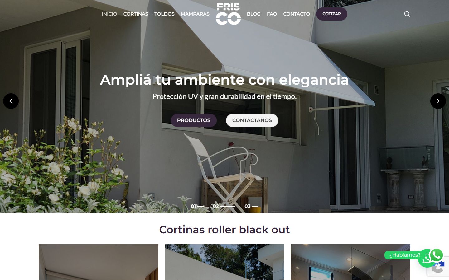 La web anterior de Frisco.